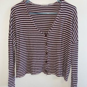 Striped crop long sleeve
